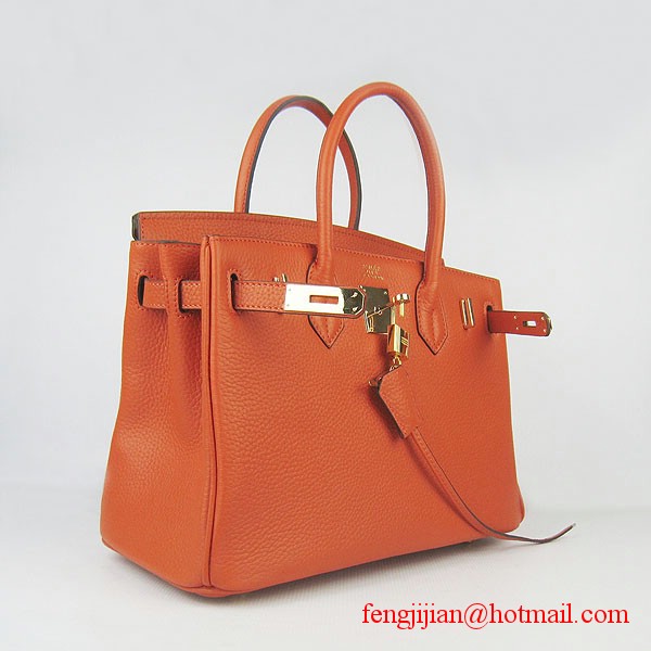 Hermes Birkin 30cmTogo Bag Light Orange 6088